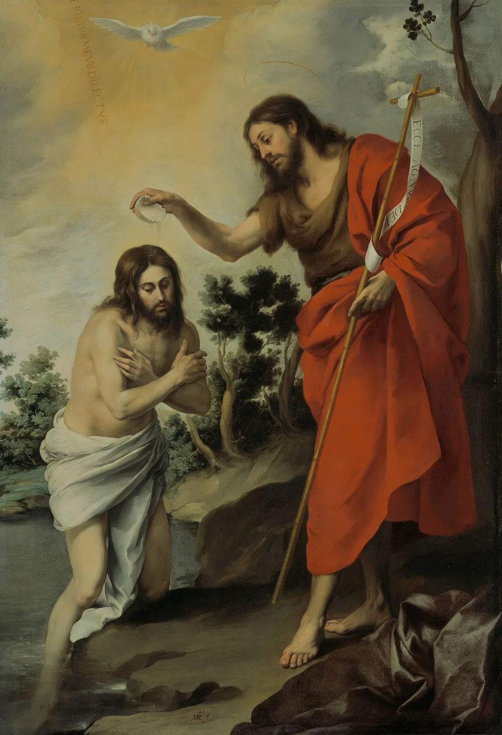 The Baptism of Christ, by Bartolomé Esteban Murillo, oil, 1655
