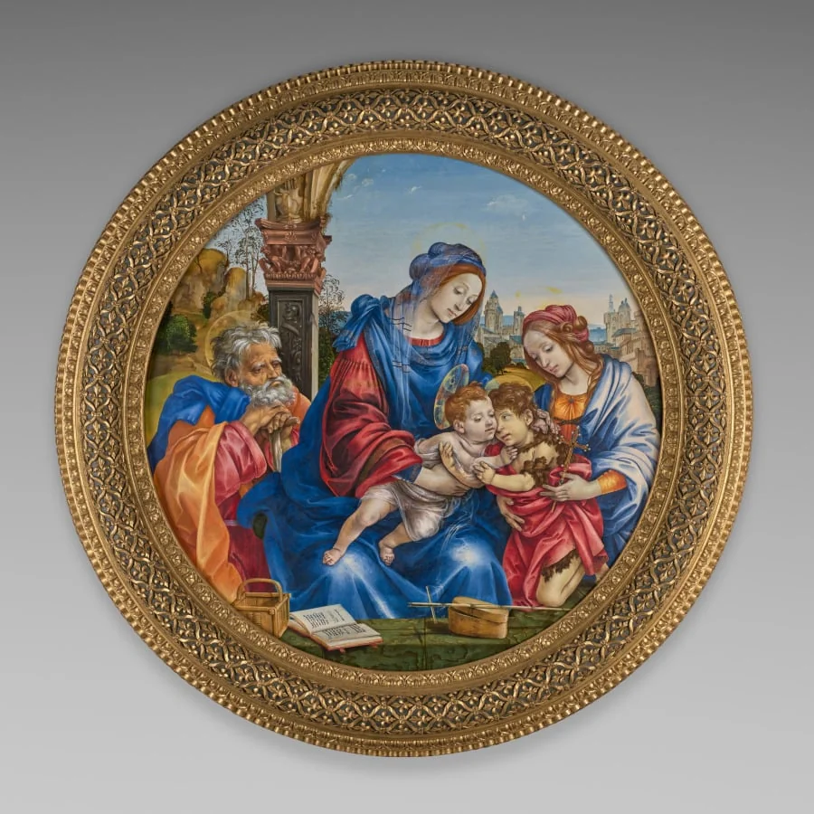 The Holy Family with Saint John the Baptist and Saint Margaret, detail
