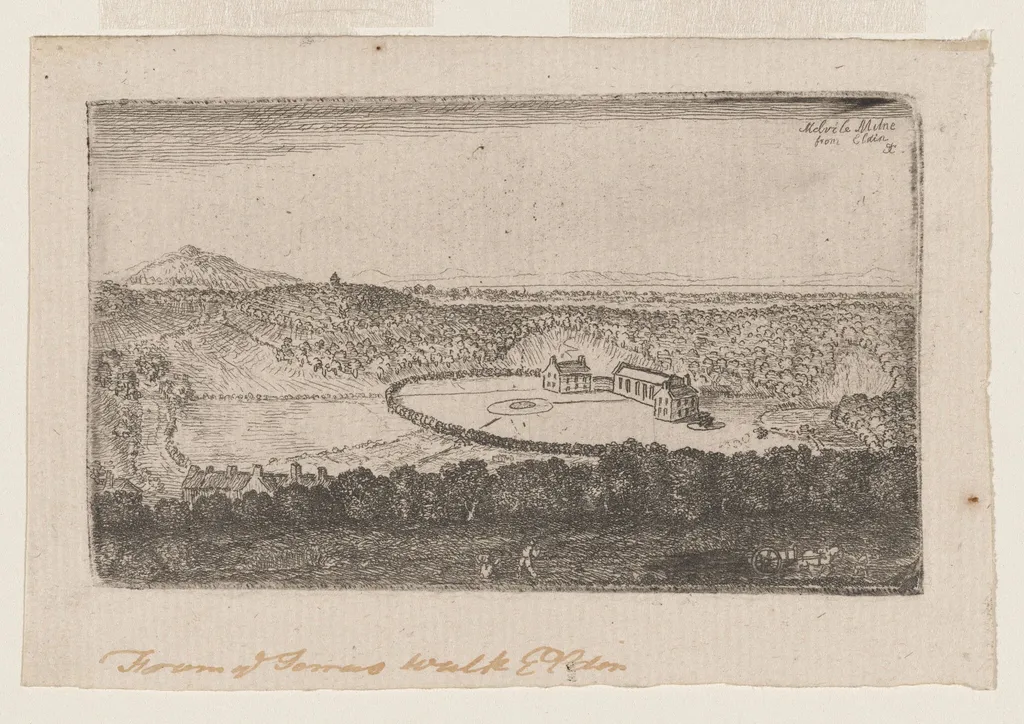 Melville Milne, by of Eldin, John Clerk, ink