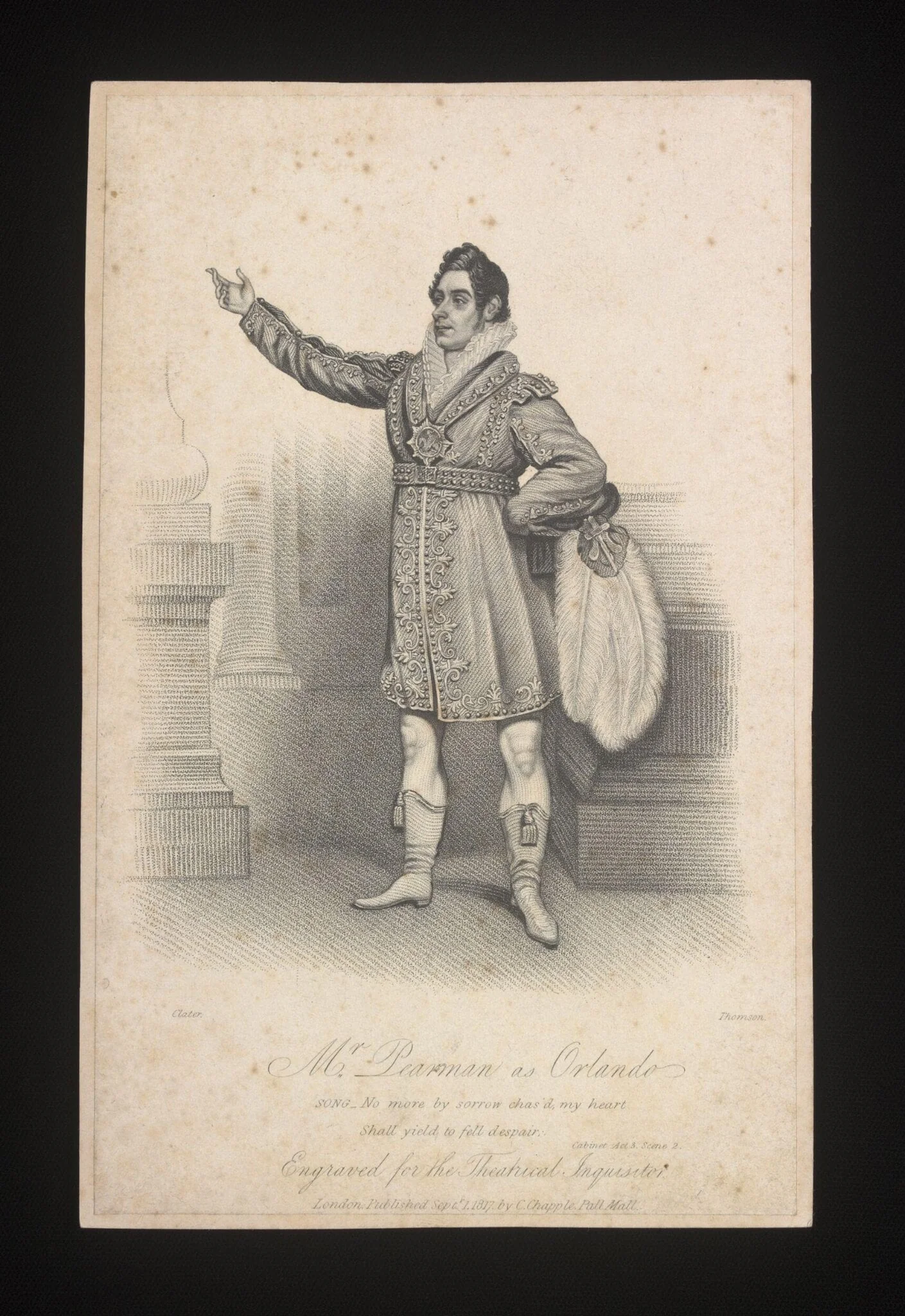 Mr Pearman as Orlando, detail
