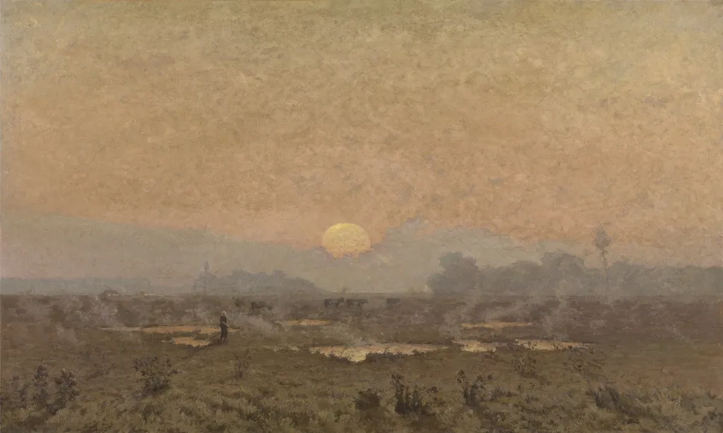 The Heath, by Alphonse Asselbergs, oil, 1887