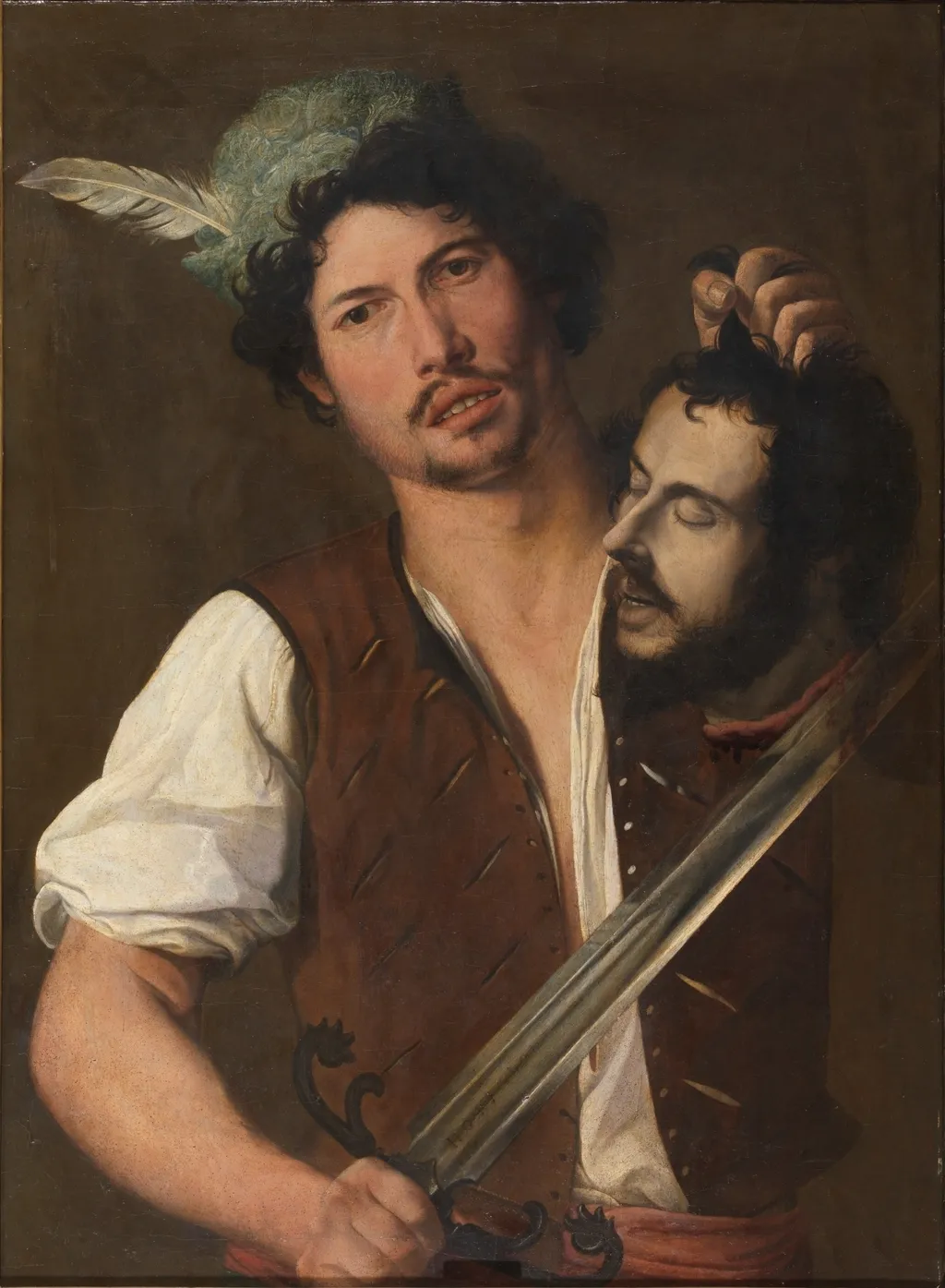 Executioner with the Head of John the Baptist, by Orazio Gentileschi, oil, 1612