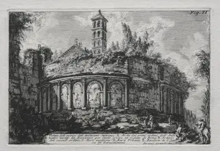 Veduta dell'avanzo dell'Anfiteatro Castranse, by Giovanni Battista Piranesi, 1754
