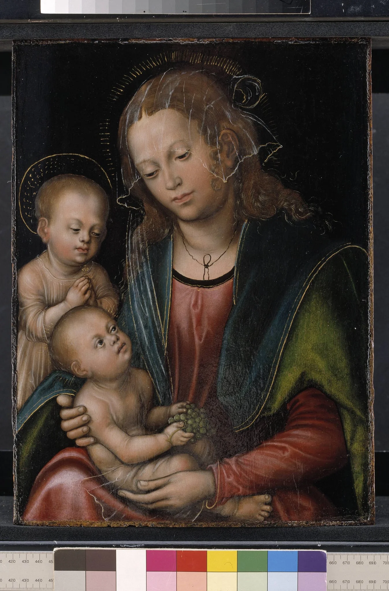 Virgin and Child Adored by the Infant St John, detail