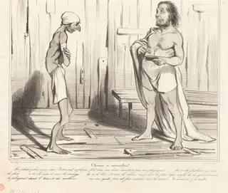 L'homme in naturalibus, by Honoré Daumier, ink, 1841