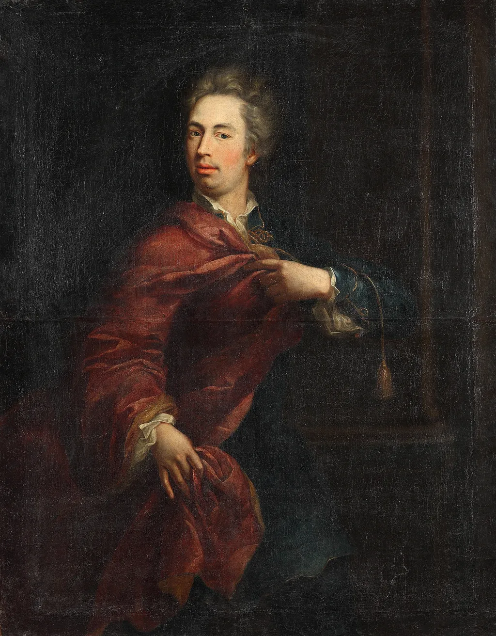 Self-Portrait, by Johan David Schwartz, oil, 1708