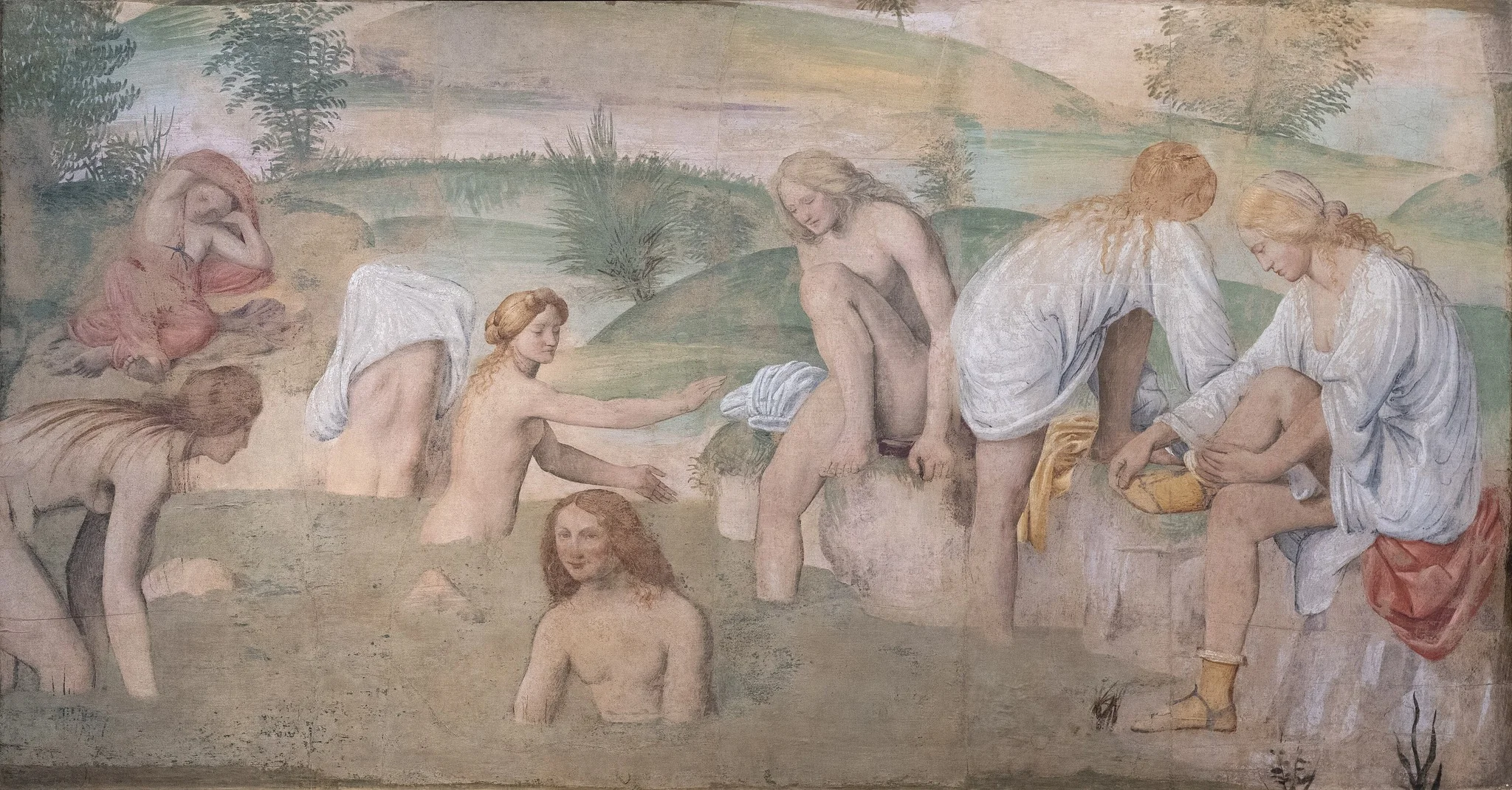 Girls Bathing, detail