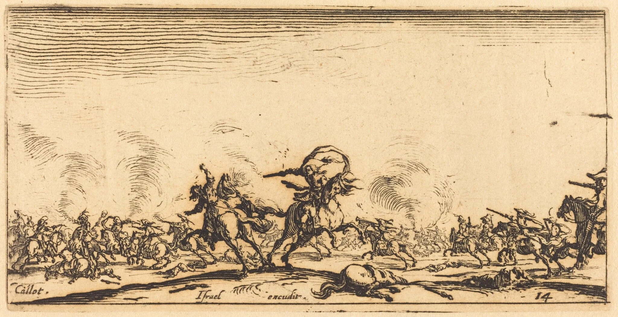 The Cavalry Combat with Pistols, detail