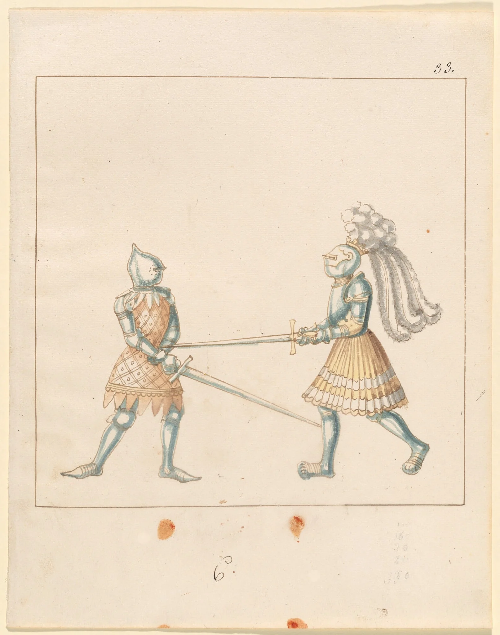 Foot Combat with Longswords, detail