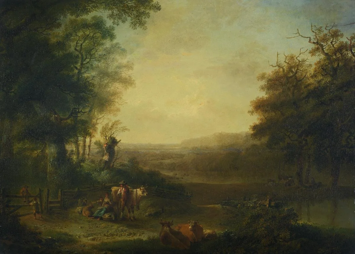 Abendlandschaft, detail