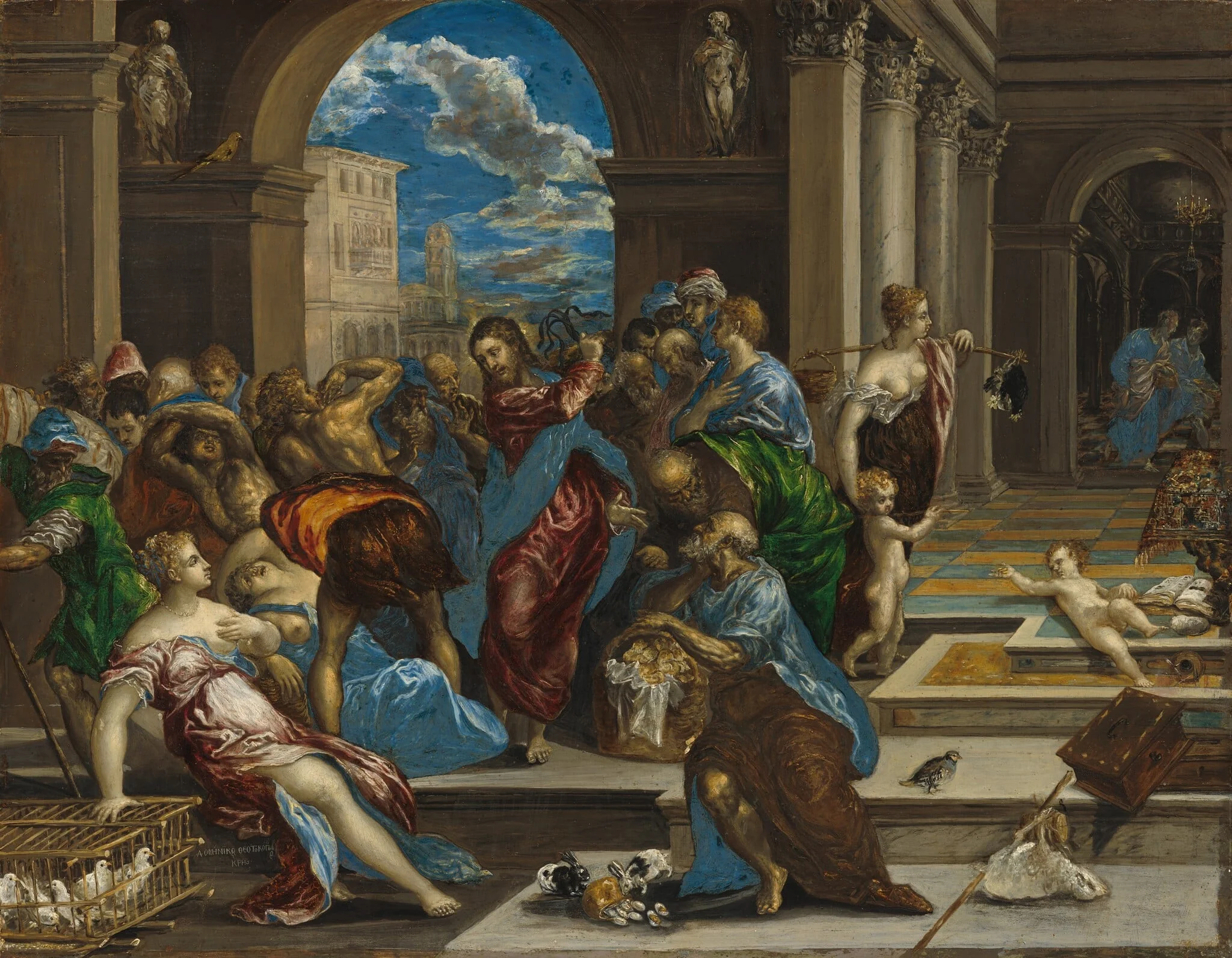 Christ Cleansing the Temple, detail