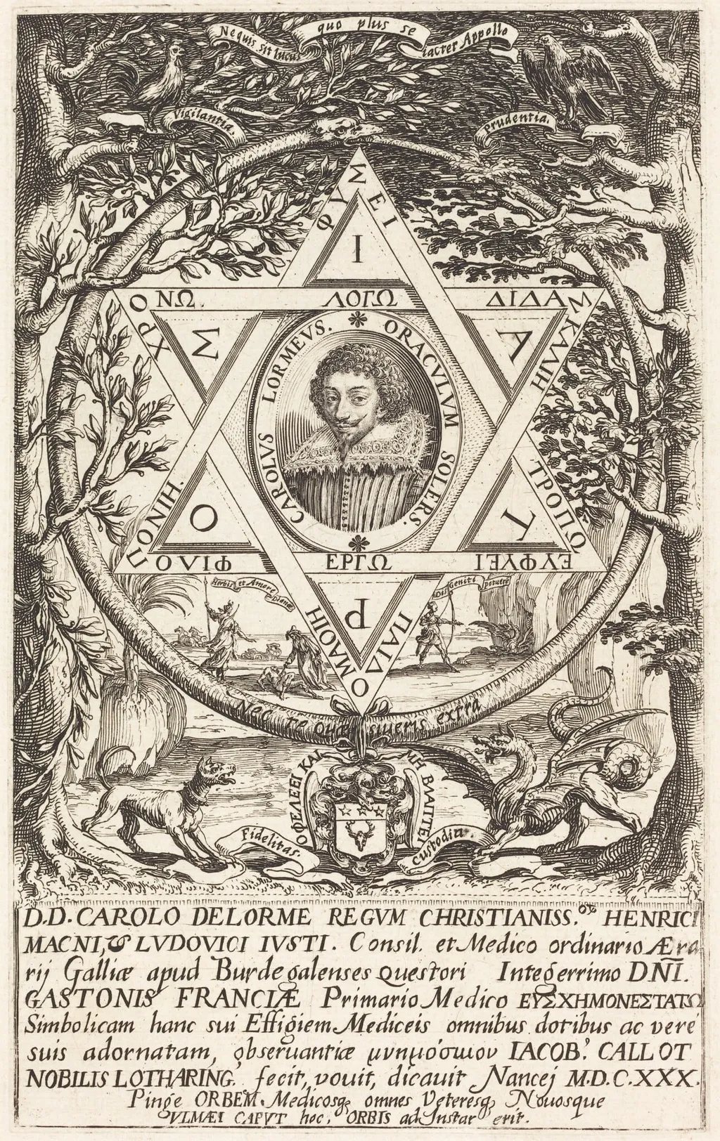 Charles De Lorme, by Jacques Callot, ink, 1630