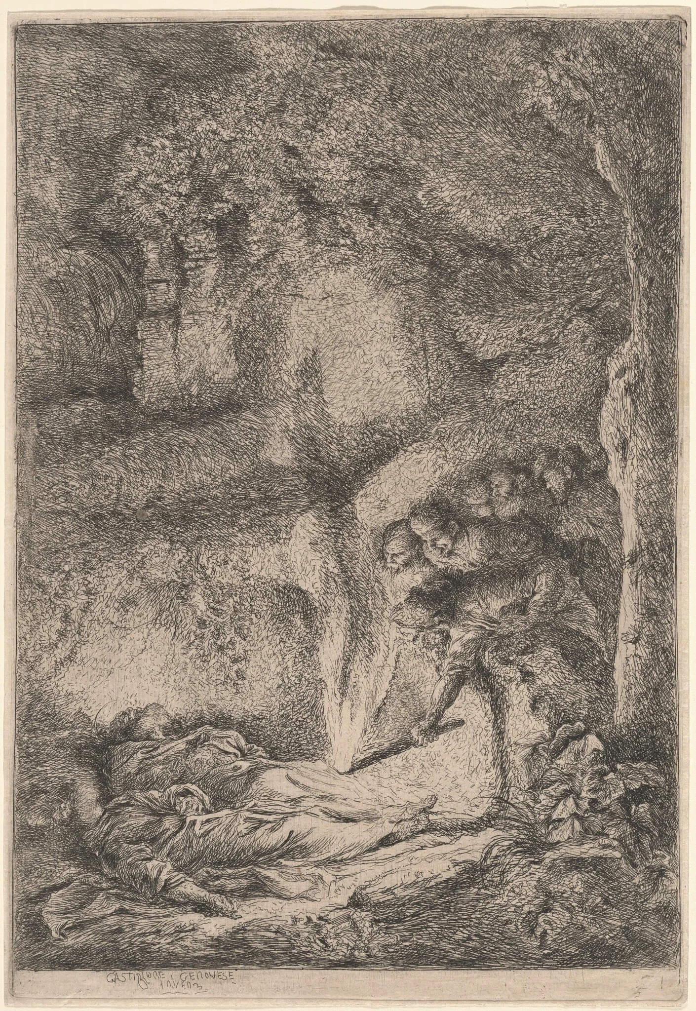 The Bodies of Saints Peter and Paul Hidden in the Catacombs, detail