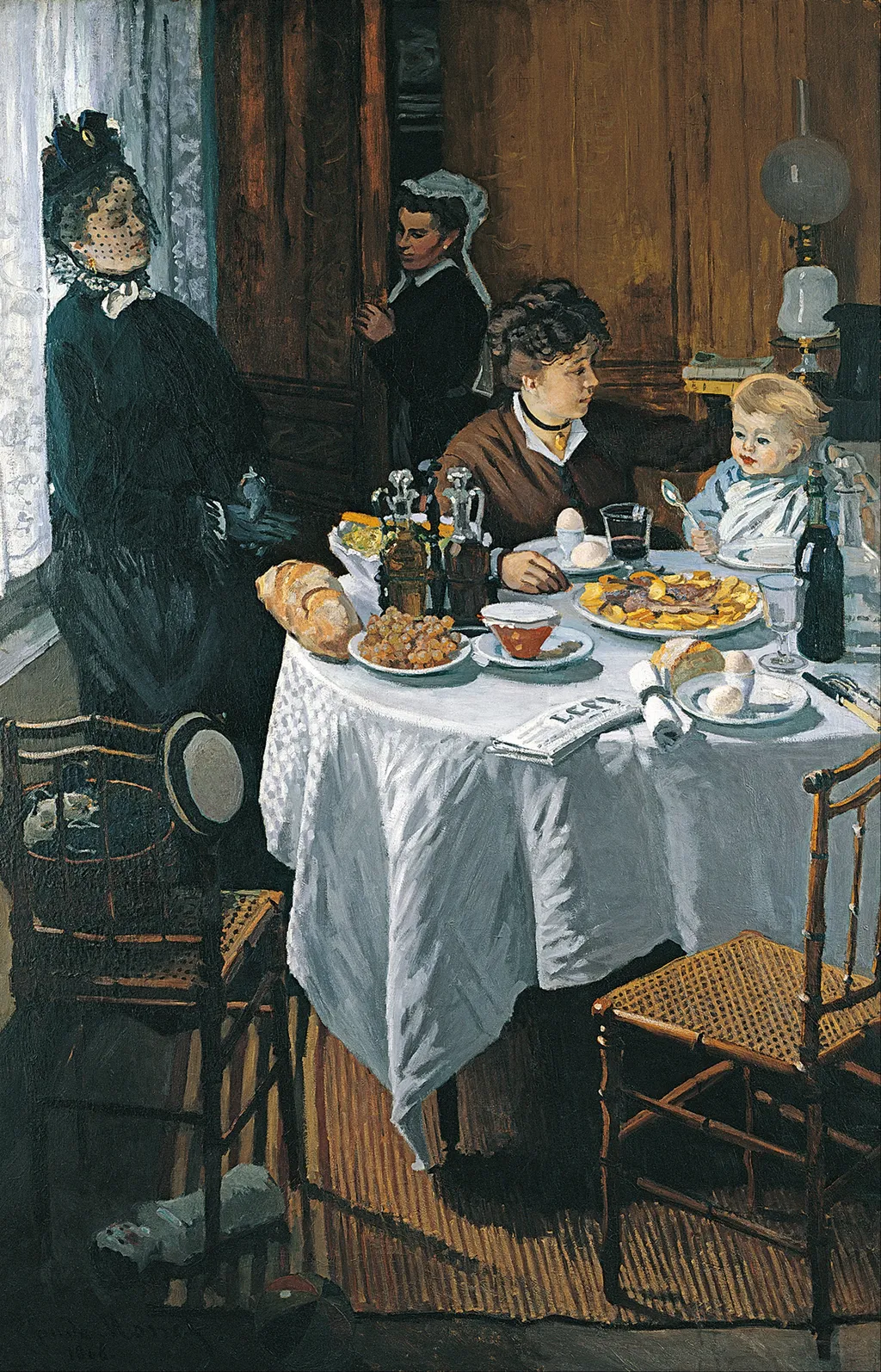 The Luncheon, by Claude Monet, oil, 1868