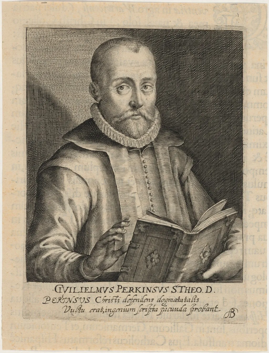 William Perkins, Puritan Divine, by Magdalena van de Passe, ink, 1620