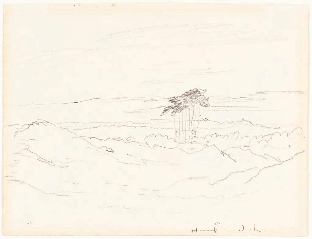 Hampstead Heath, by John Linnell, graphite, 1837