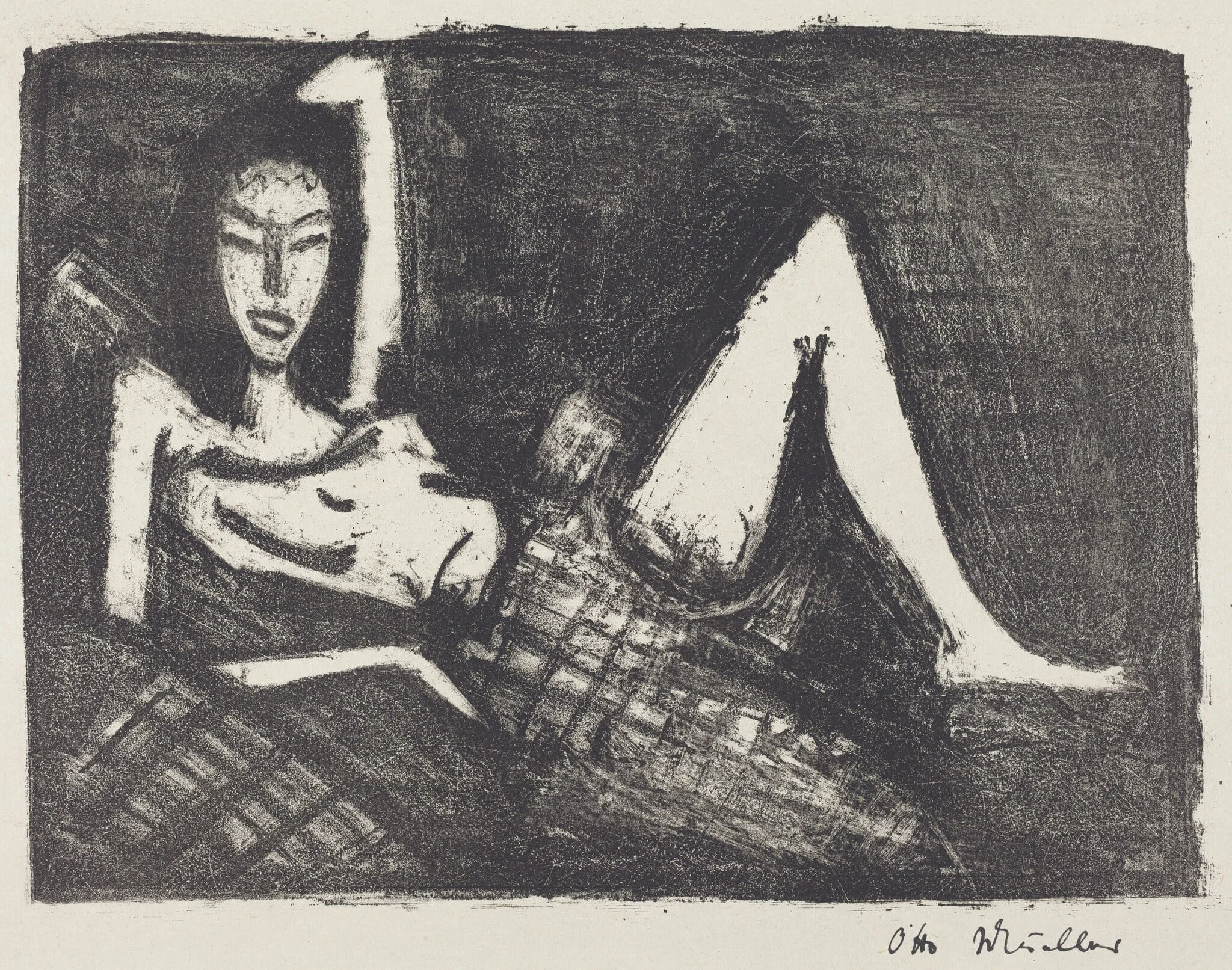 Girl on a Couch (Madchen auf dem Kanapee), detail
