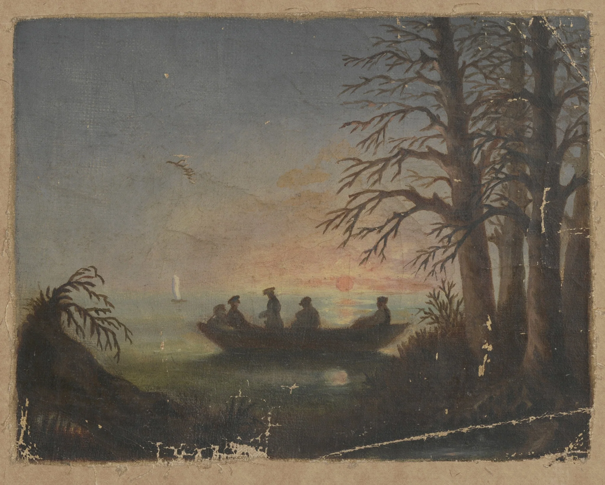 Sunset at the lake, detail