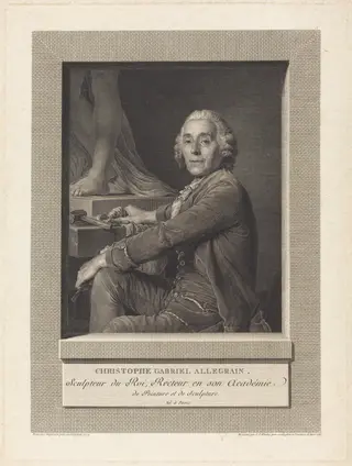 Christophe Gabriel Allegrain, by Ignaz Sebastian Klauber, ink, 1787