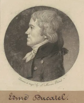 Edme Ducatel, by Charles B. J. Févret de Saint-Mémin, ink, 1800