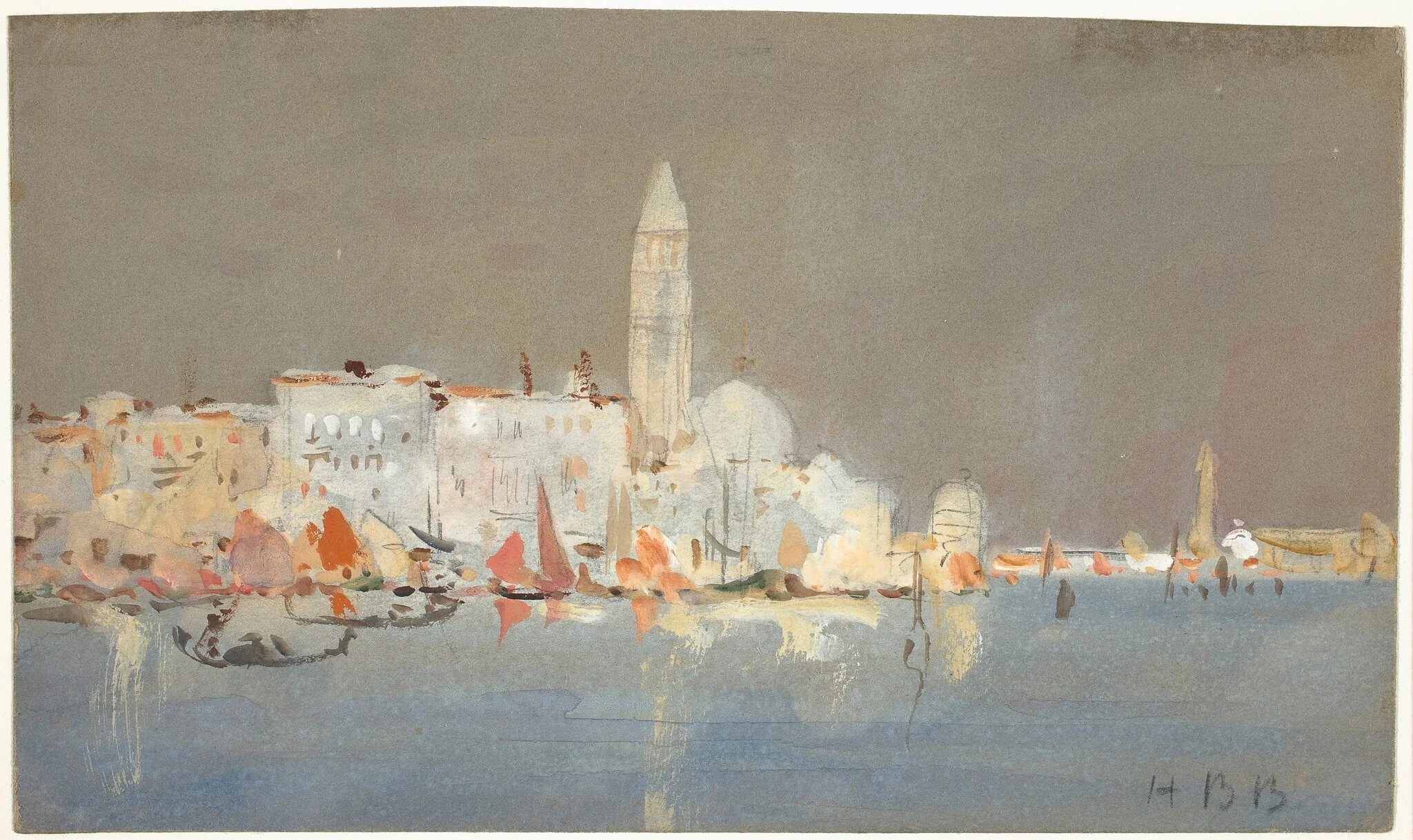 Venetian Capriccio with a Campanile, detail