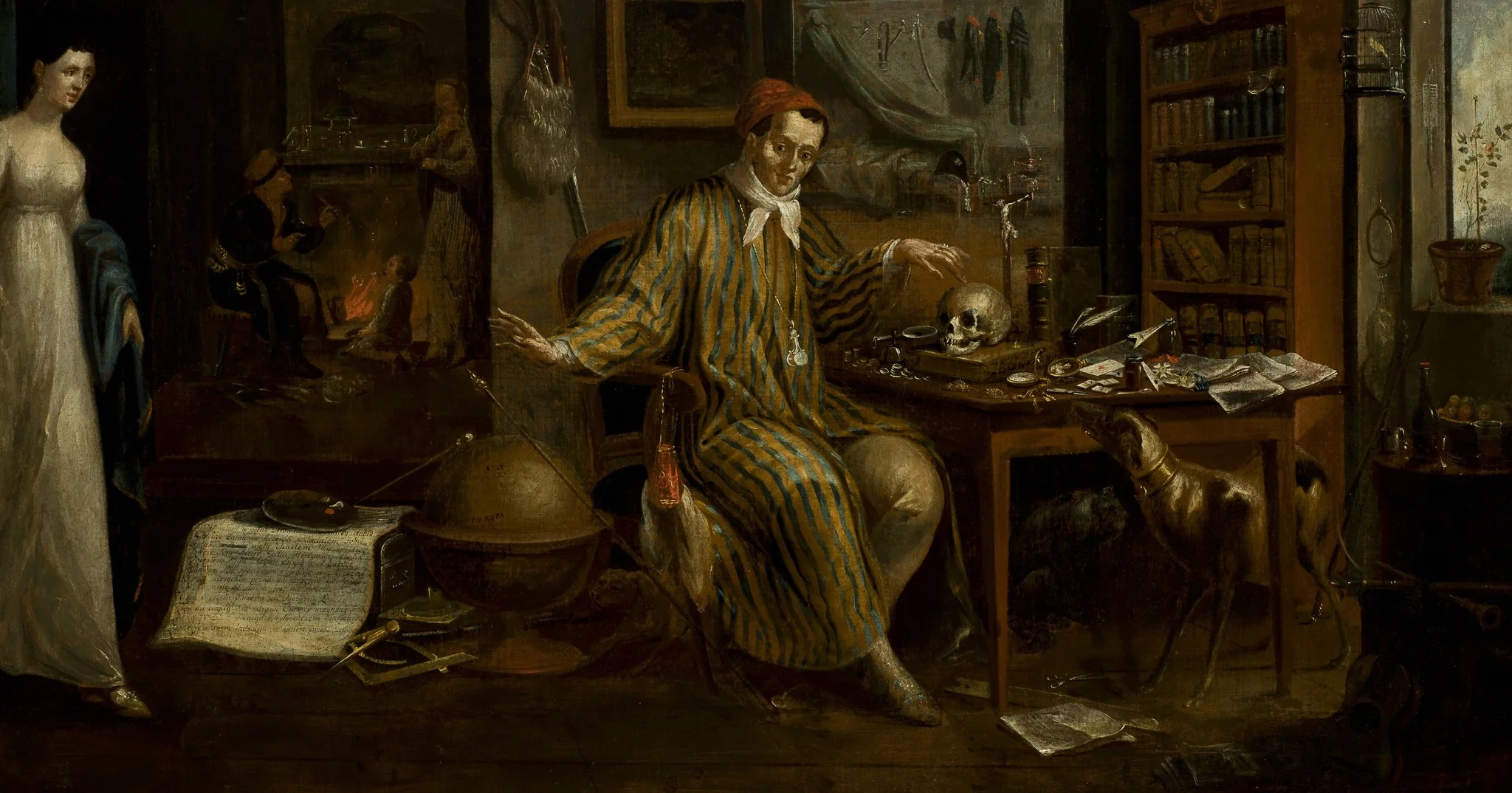 Scholar in His Studio, detail