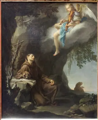 The Ecstasy of Saint Francis, by Francesco Trevisani, oil, 1725