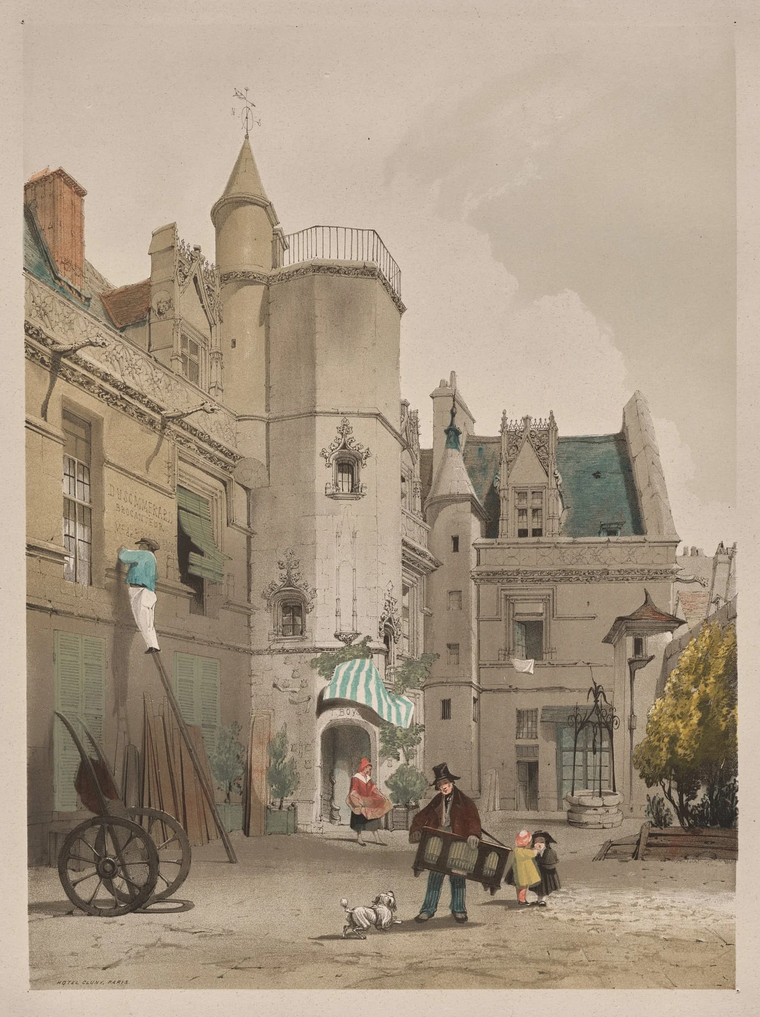 Picturesque Architecture in Paris, Ghent, Antwerp, Rouen: Hôtel Cluny, Paris, detail