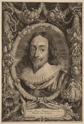 Charles I, King of England, by Jonas Suyderhoff, ink, 1650