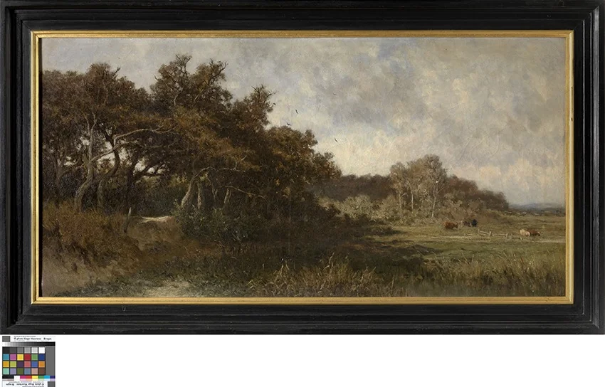 Landschap met koeien, detail