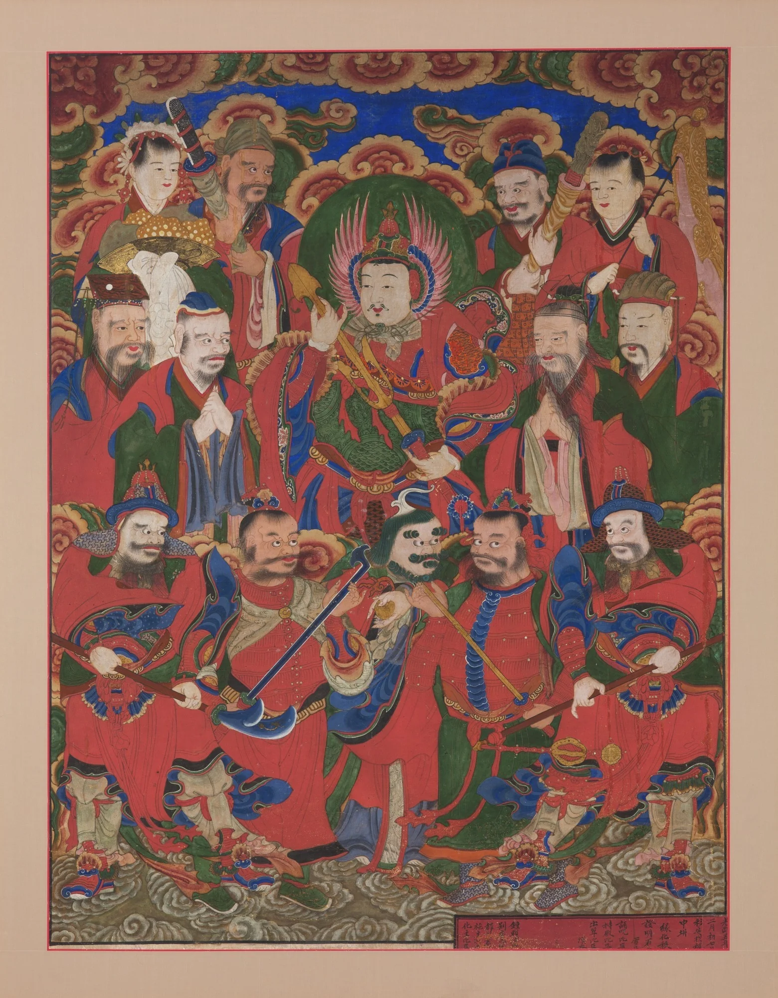 The Heavenly Dragon General with Attendants, detail