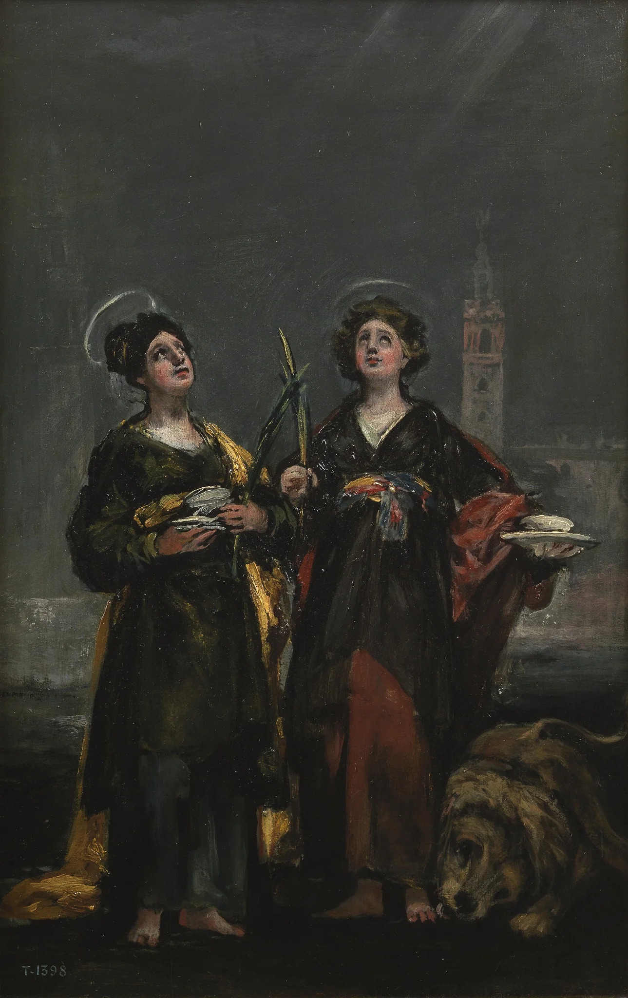 Saint Justa and Saint Rufina, detail