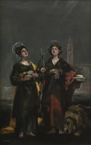Saint Justa and Saint Rufina, by Francisco de Goya, oil, 1817