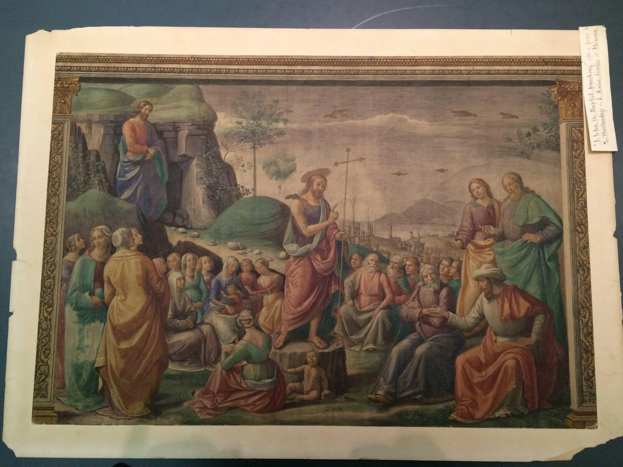 Copy after the Preaching of St. John the Baptist, Domenico Ghirlandaio in the Tornabuoni Chapel, Santa Maria Novella (Florence), detail