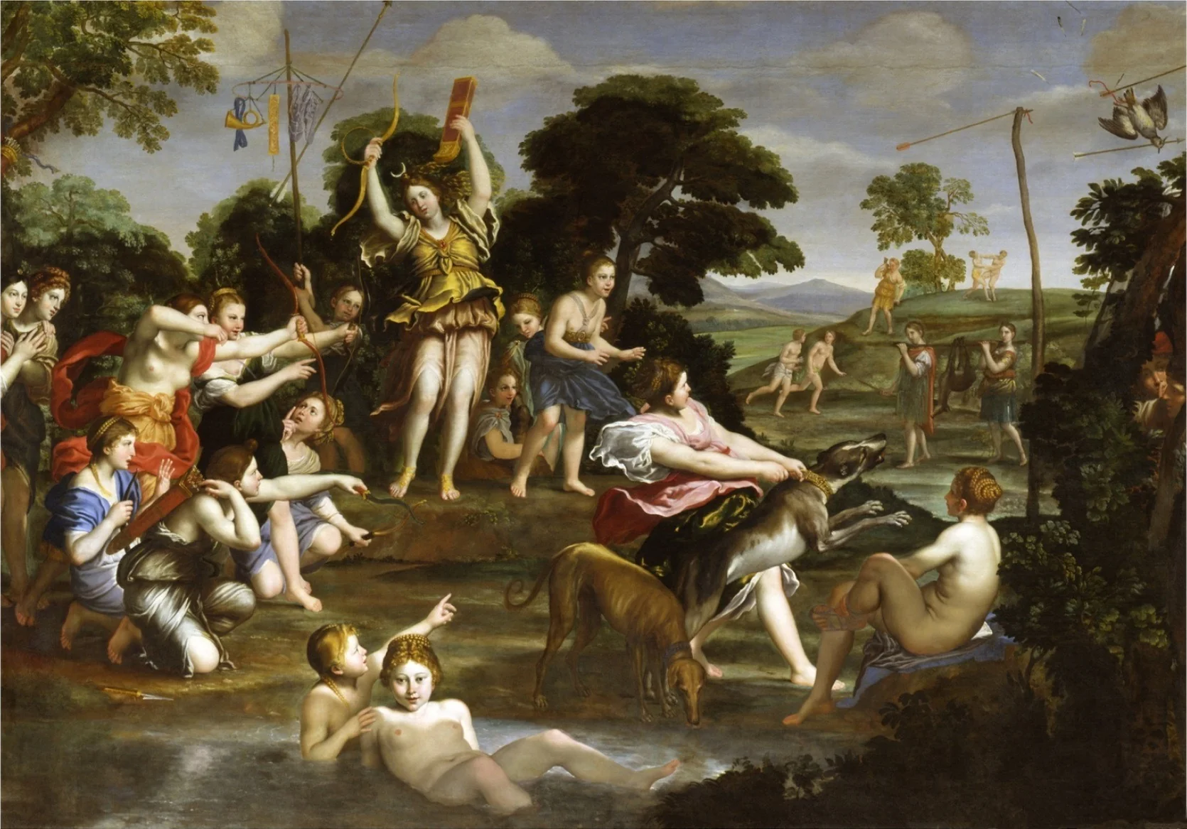 Diana and her Nymphs, detail