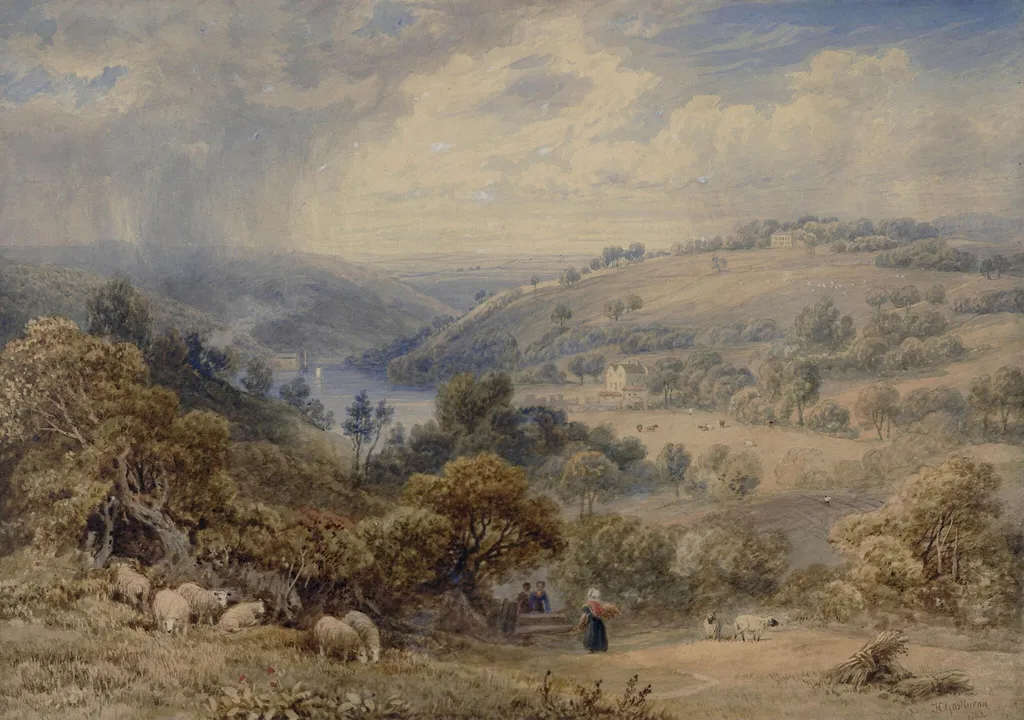Ethy, Cornwall, by Henry Gastineau, watercolor, 1862