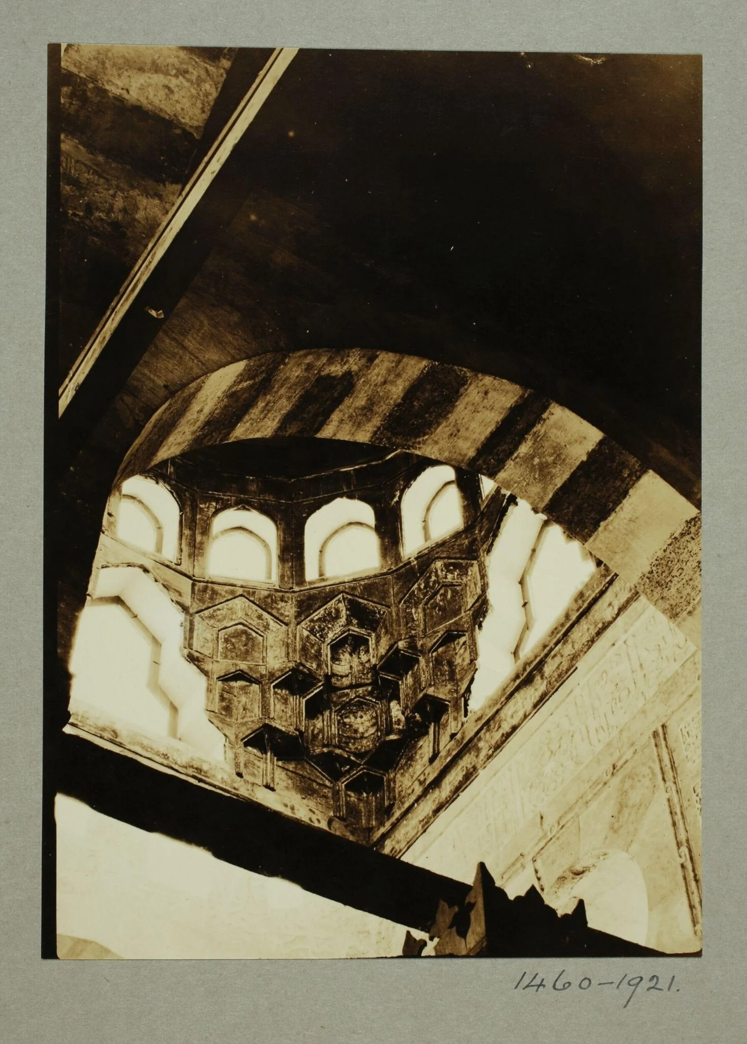 Pendentive of dome over mihrab in the mosque of Qadi Yahya Zayn al-Din (Habbaniyya), Cairo, detail