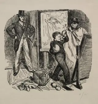 A Kettledrum in Mayfair, by George Louis Palmella Busson Du Maurier, 1862