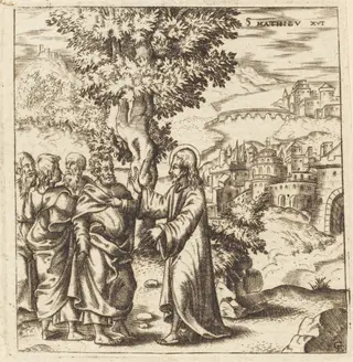 Christ  Admonishes His Disciples, by Léonard Gaultier, ink, 1578