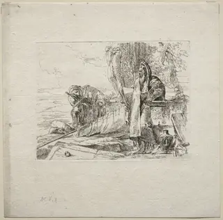Various Caprices:  The Philosopher Standing with Book, by Giovanni Battista Tiepolo, 1742