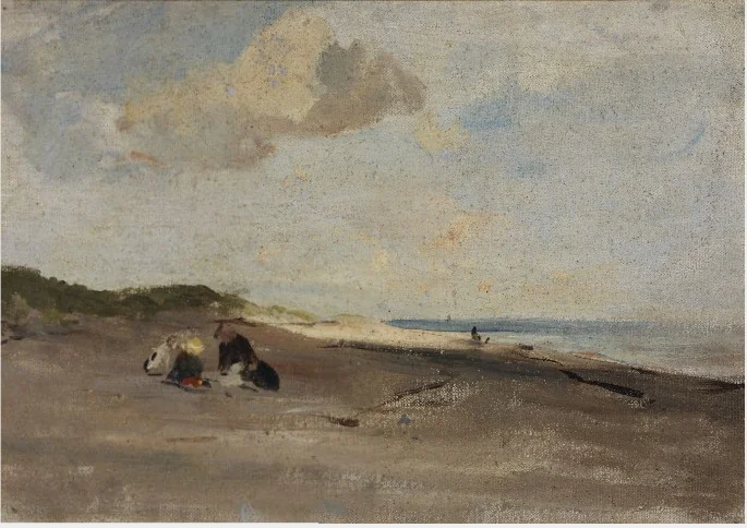 A Sandy Shore with Figures, detail