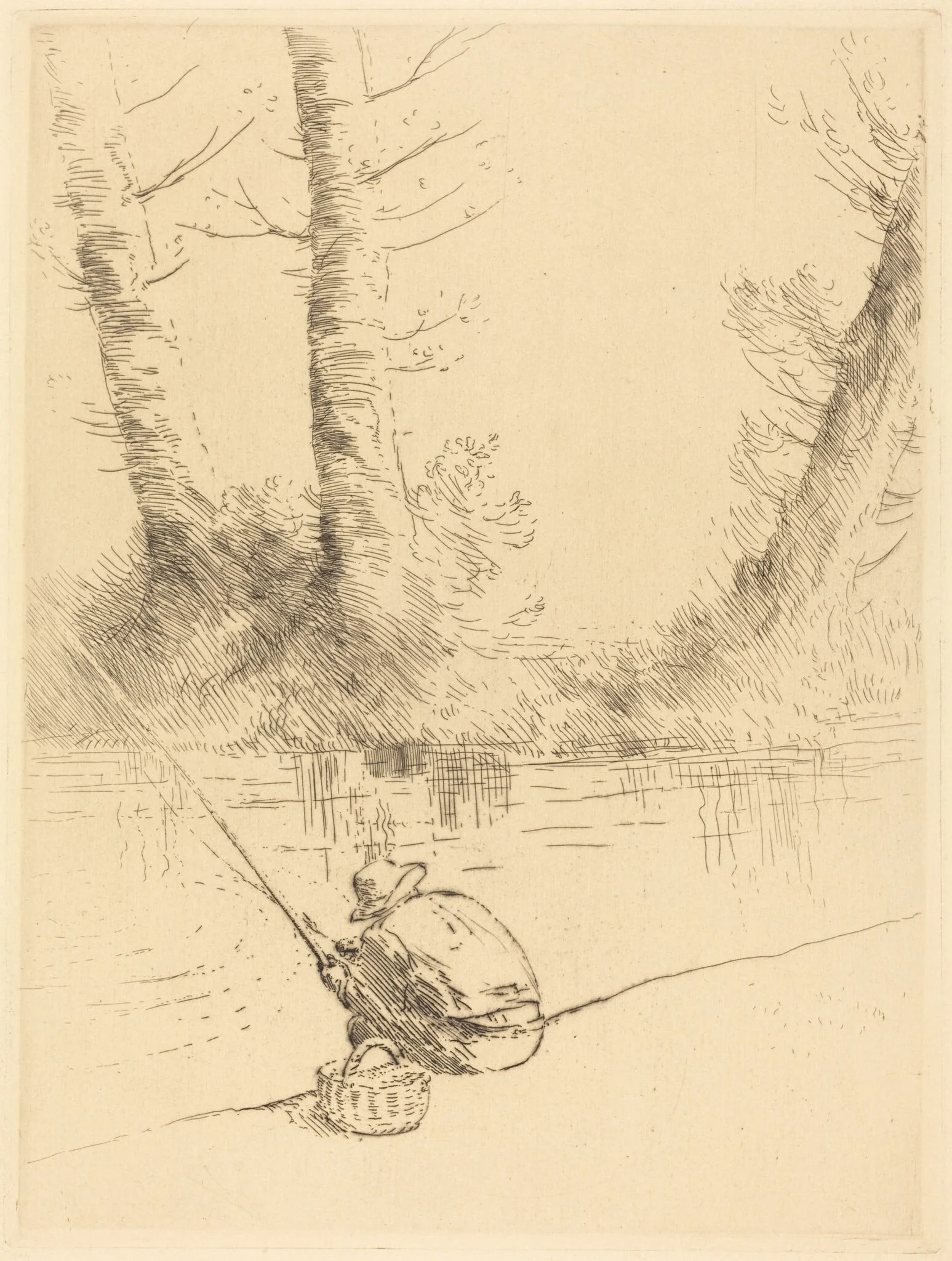 Angler (Le pecheur a la ligne), detail