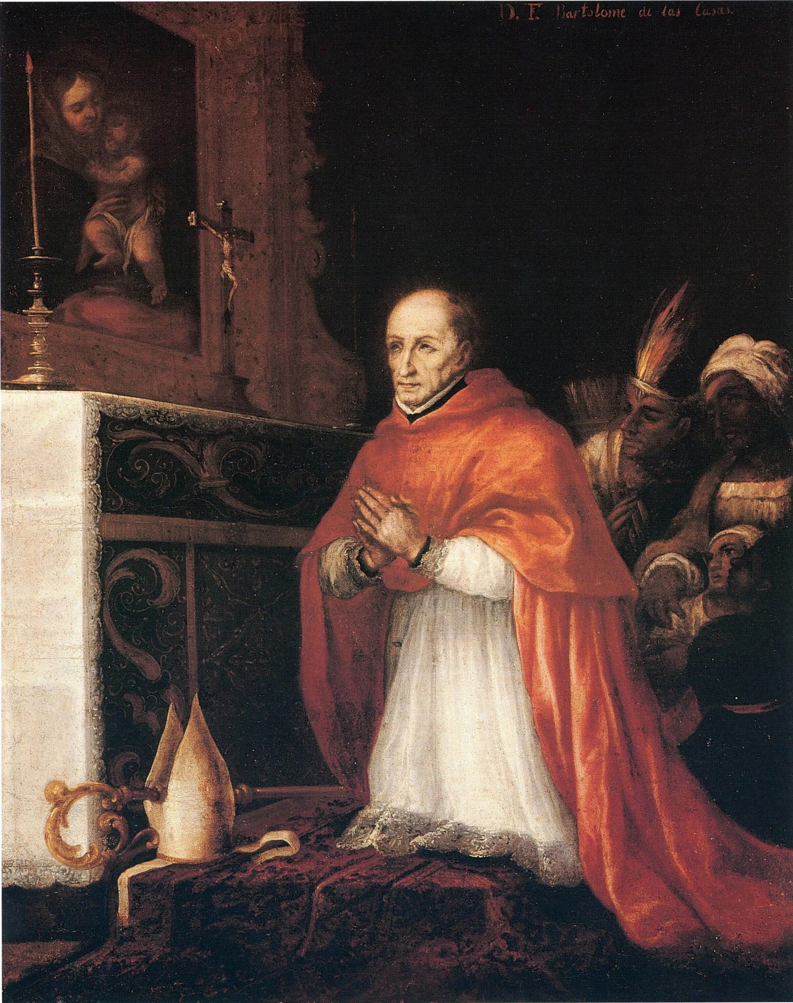 Santo Toribio Alfonso de Mogrovejo, Archbishop of Lima, detail