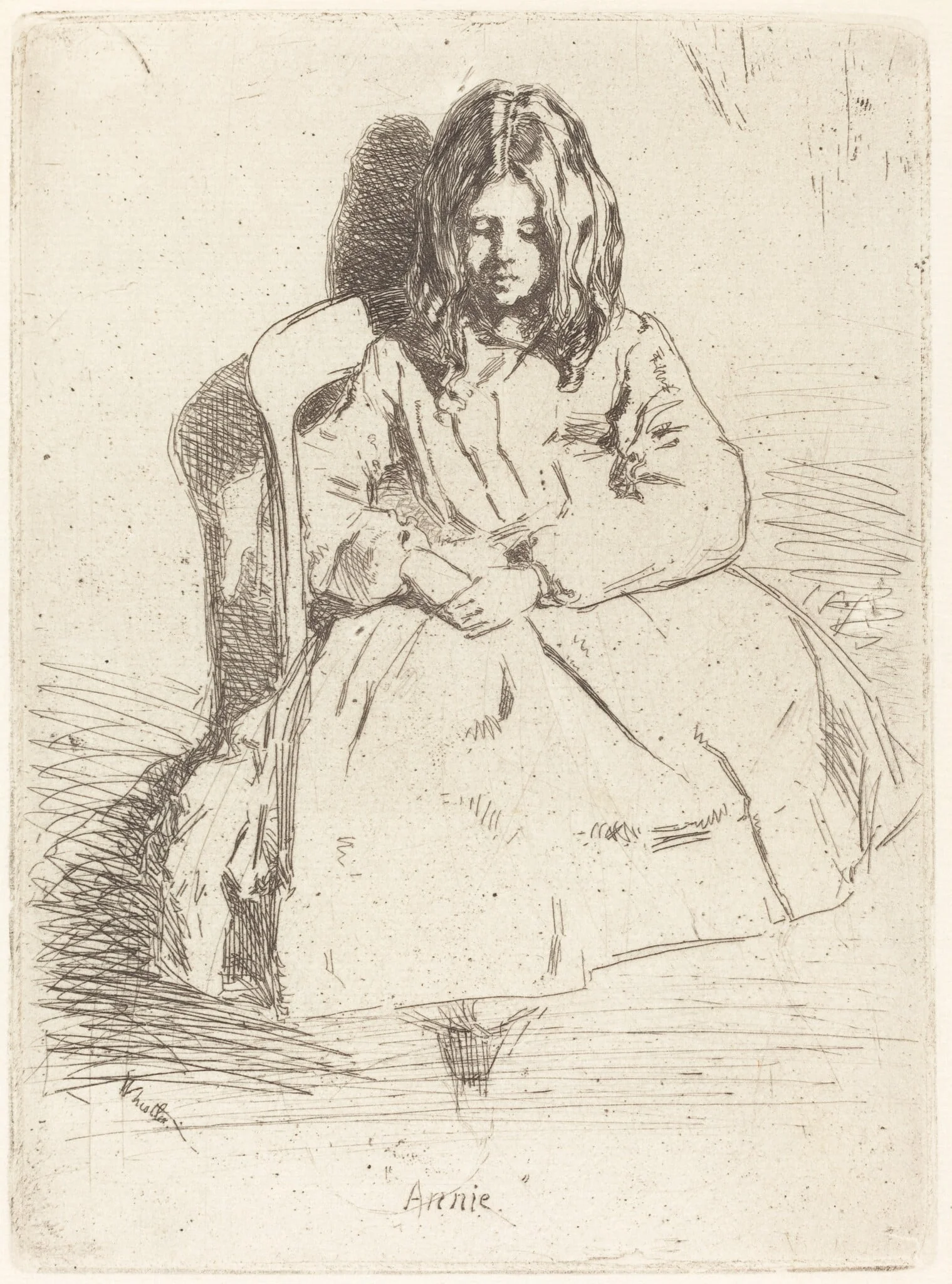 Annie Seated, detail