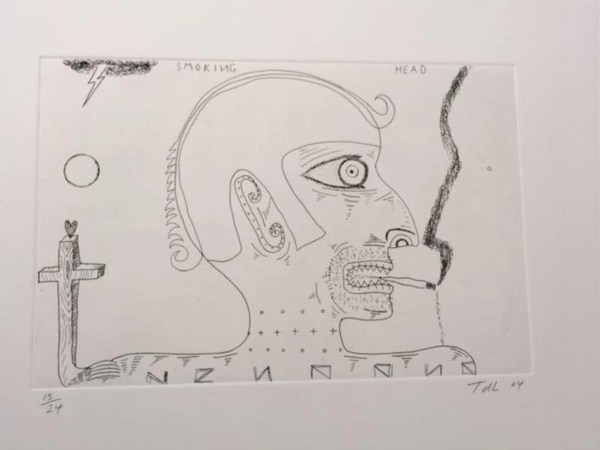 Smoking Head, detail