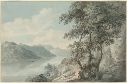 Derwentwater, by Paul Sandby, watercolor, 1770