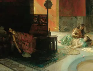 Harem Scene, by Henry Siddons Mowbray, oil, 1892