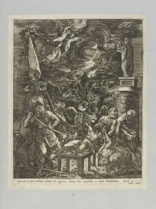 Martyrdom of St. Lawrence, by Marcus Christoph Sadeler, 1650