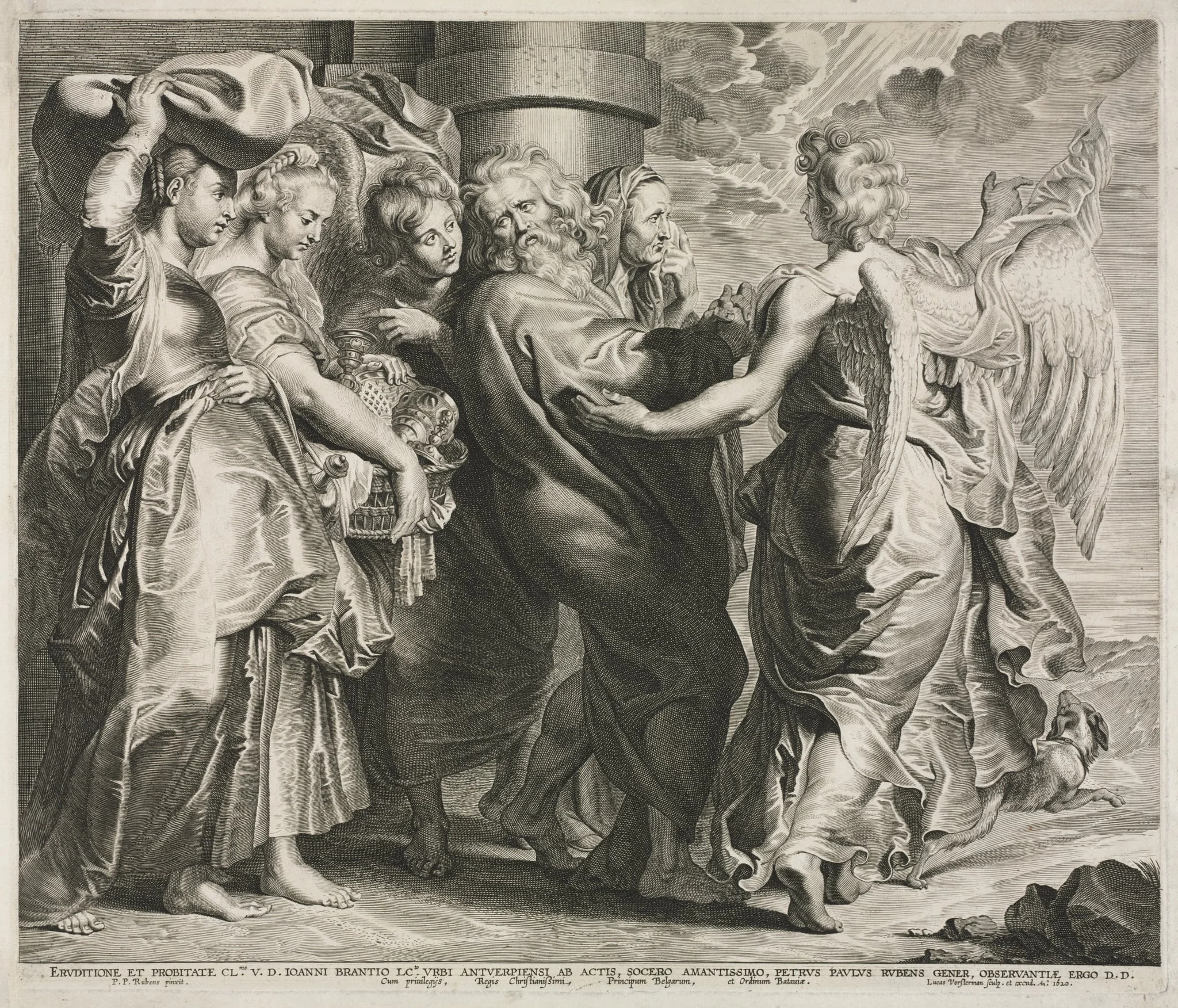Lot and His Family Leaving Sodom, detail