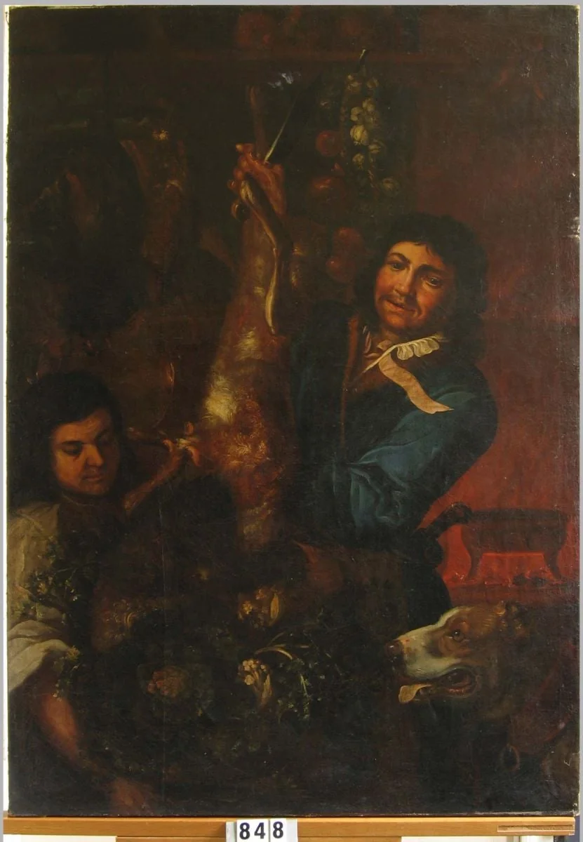 Negustor de vânat, detail